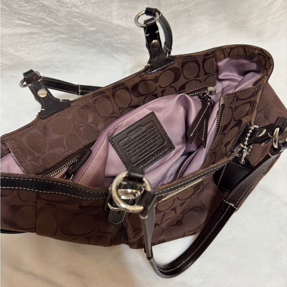 Coach Chocolate Brown Signature Tote - Picture 4 of 7